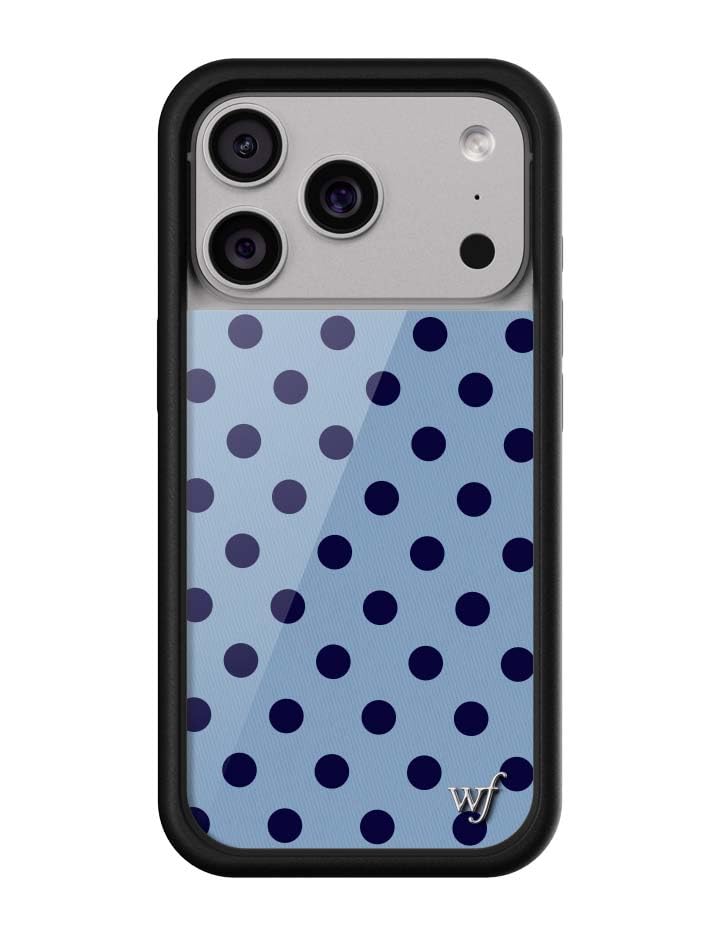 Image of Wildflower Cases - iPhone 17 Pro Compatible - Polka Dot | Navy & Blue