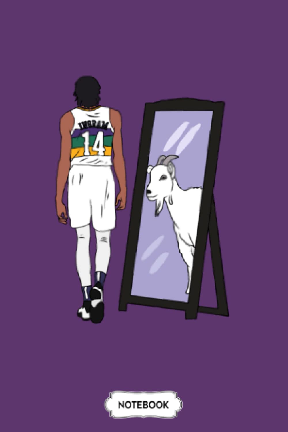 Brandon Ingram Mirror Goat Pelicans B42649 Notebook: Planner, 6x9 120 Pages, Matte Finish Cover, Lined College Ruled Paper, Journal, Diary