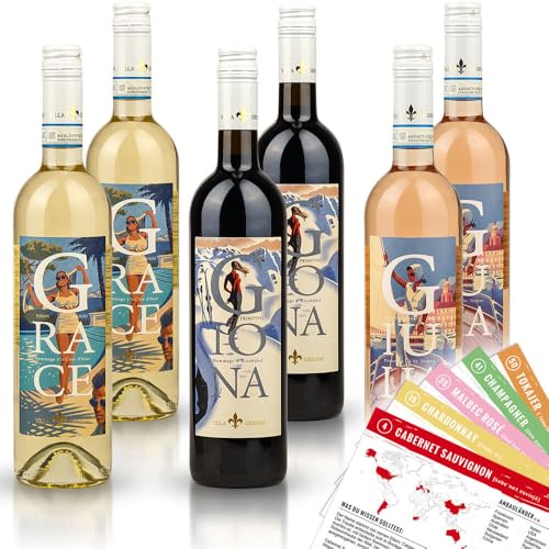 Villa Geissini Wein Jetset-Set Probierpaket M + VINOX Winecards