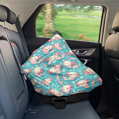 Image of Youngerbaby Axolotl Nursing Cover Breastfeeding Super Soft Multi Use for Baby Car Seat Covers Canopy Shopping Cart Cover Scarf Light Blanket Stroller Cover Baby Girl Necessities