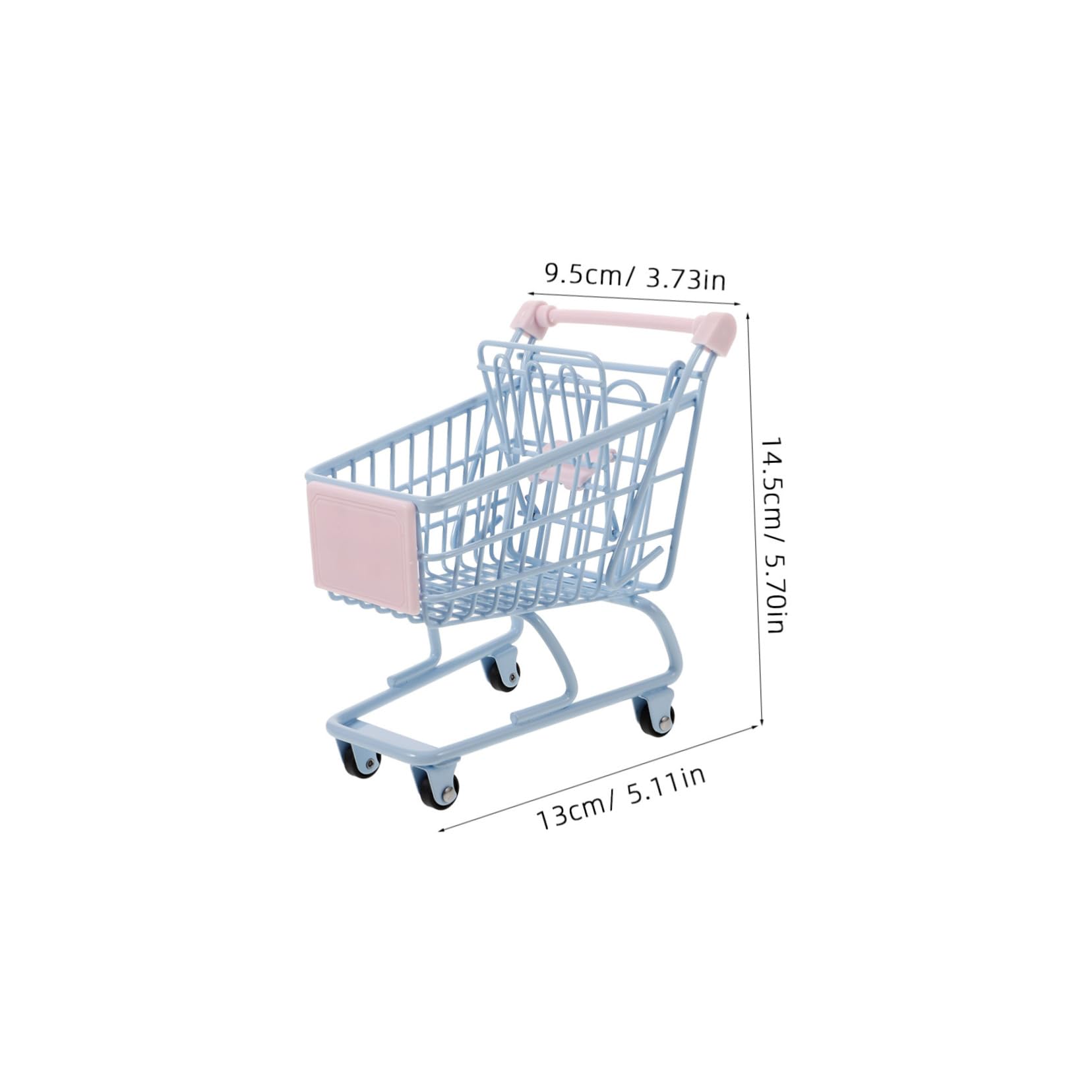 ORFOFE Mouse Shopping Cart Decor Desk Mini Shopping Cart for Girls Toy Storage