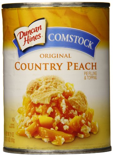 Comstock Original Pie Filling & Topping, Country Peach, 21 Ounce (Pack of 8)