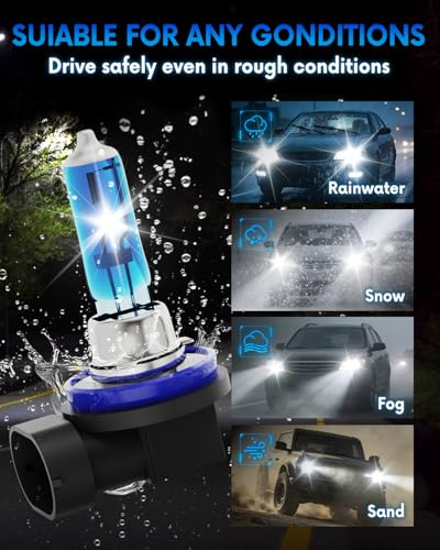 Image of Compatible with NISSSAN Altima 2007-2018 Halogen Headlight Bulb Combo - 185% Brighter 5000K White High /Low Beam, Plug and Play, 4-Pack