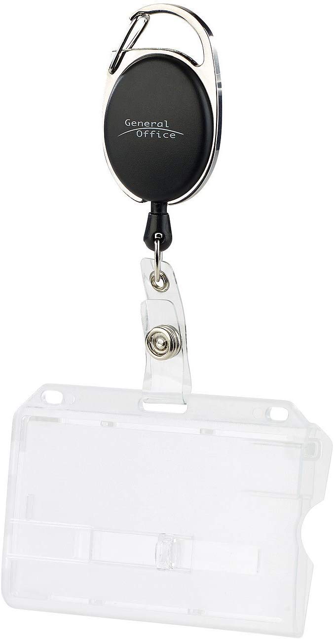 Kartenhalter Transparent – Für 2 Karten, Mit Schiebern, Horizontal/vertikal, Mit Clip