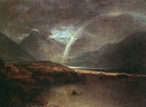 Peinture à l'huile Lac Buttermere paysage romantique toile Turner