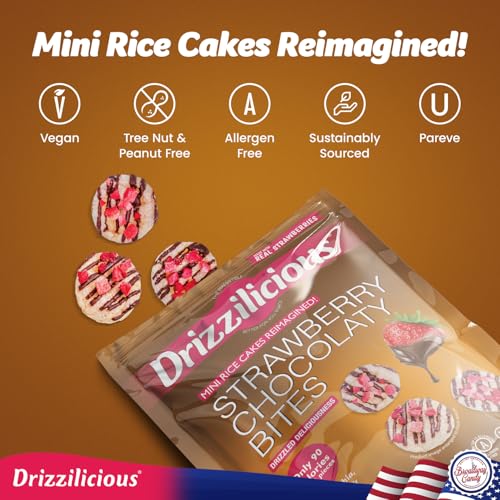 Drizzilicious Strawberry Chocolaty Bites Mini Rice Cakes, 4 OZ - image 2