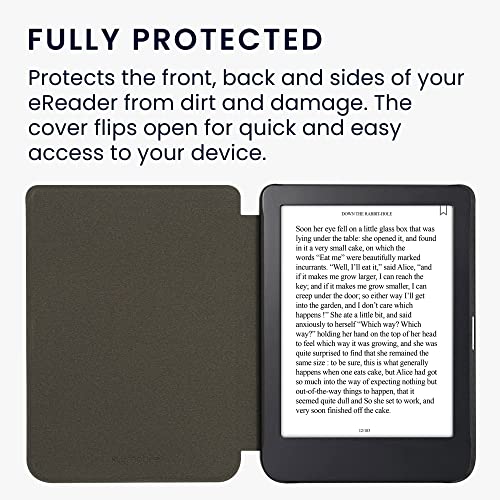 kwmobile Case Compatible with Kobo Clara 2E / Tolino Shine 4 Case - Cover for eReader with Magnetic Closure - Lavender - Image 4