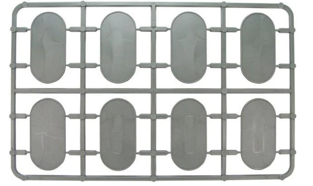 Warlord Games 25mm x 50mm with Rounded Ends (Lozenge) Plastic Lipped Miniature Bases 8 pcs