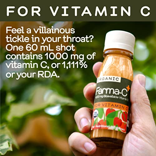 Greenhouse Juice Organic Farma-C+ Wellness Shots 12-Count 60ml Glass Bottles | Vitamin C Shot with Orange, Acerola Cherry, Sea Buckthorn Berry and Fermented Echinacea | Vegan & Gluten-Free - Image 3