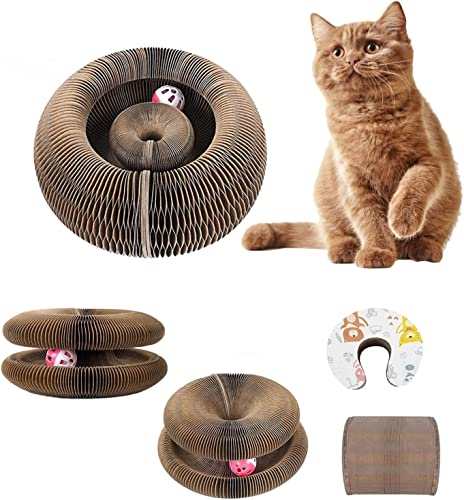 Kratzkokon Für Katzen - Magnetischer Kratzbaum Mit Ball & Spielmöglichkeiten