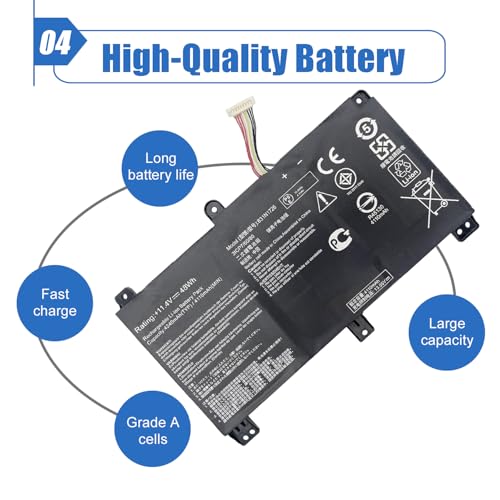 Image of 48Wh B31N1726 Battery (Long Line) Replacement for ASUS ROG Strix G531 G531GT G531GT-BI7N6 G15 G512 G512LI Series 11.4V 4240mAh