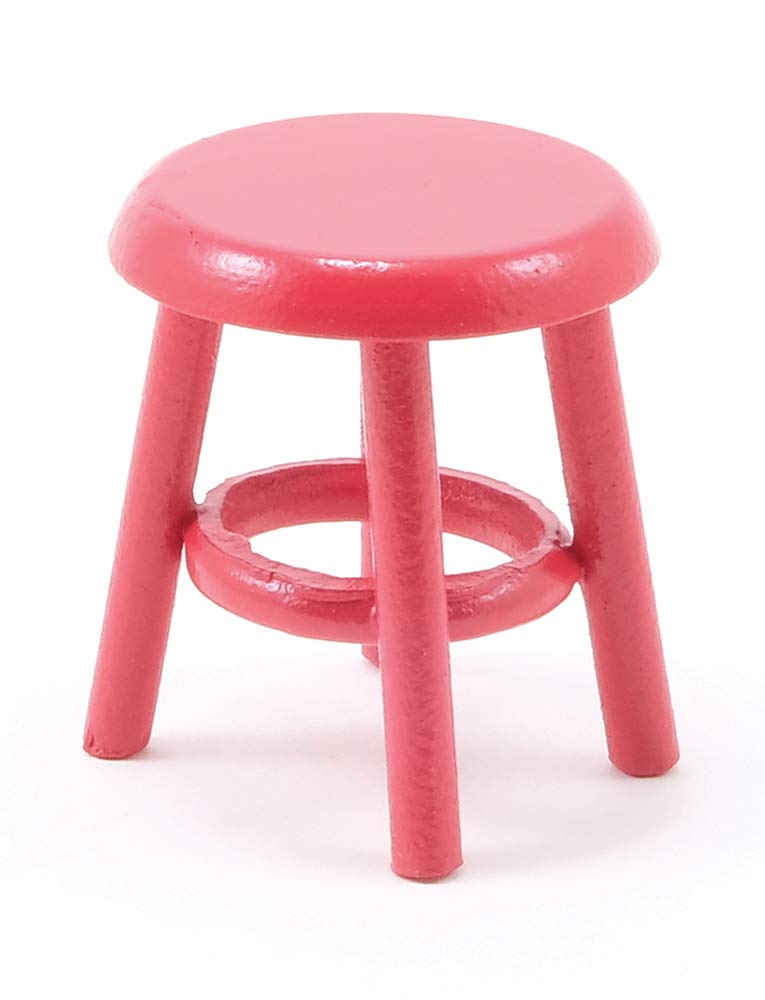 Classics by Handley Dollhouse Miniature Small Red Stool