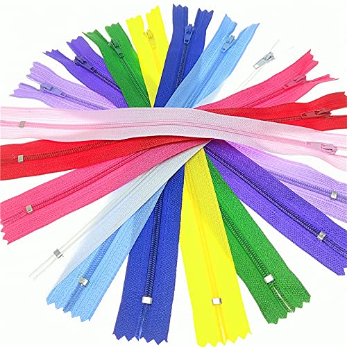 XIUCAI 100 szt. 15/20/25/30/40 cm 3# kolorowe zamknięte zakończenia nylonowe zamki błyskawiczne garnitur krawieckie akcesoria odzieżowe