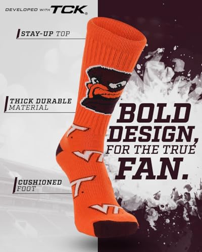 TCK Mayhem Crew Socks Calf Length Sock Mens Game Day Socks2