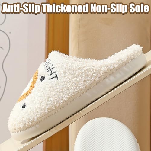 House Slippers for Women, Meet Me At Midnight Slippers Fluffy and Cozy Bedroom Slip On Shoes, Unisex ​for Indoor Outdoor Comfort -Ideal Holiday Birthday Gifts, Hsw0014