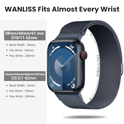 Image of Original Metal Milanese Loop Compatible with Apple Watch Band for Women Men
