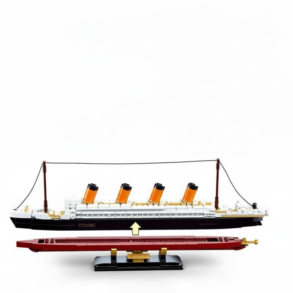 SKY LINE OCEAN Ship Building Blocks Set with Miniature Characters for Kids on Birthday, Children's Day, Special Occasions for Boys & Girls 481+ Pcs with (6-Month Structural Warranty)-picture-10