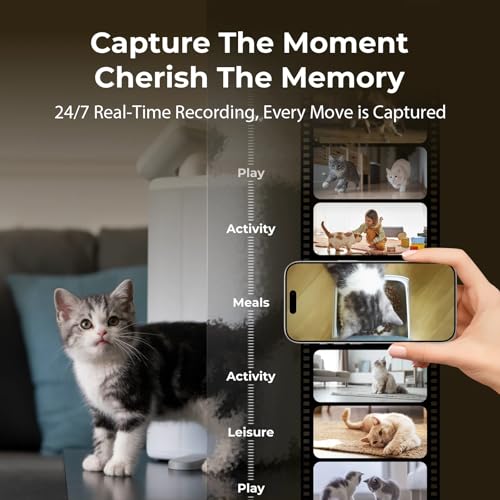 Image of Robot Pet Camera with One-Tap Treat Dispensing | Mobile 360 Monitor, 2-Way Audio, and Smart Tracking | No Monthly Fees, Dual Cameras, Long Battery Life for Pet Care