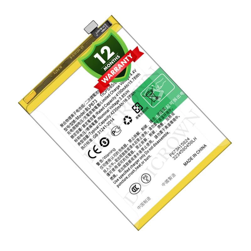 Image of Original BLP673 Battery Compatible for Oppo A5 (AX5) | A7 (AX7) | A5s (AX5s) | A12 | A12e | A12s | A31 (2020) (4230mAh) - 1 Year Warranty DF7