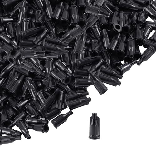 Patelai 2000 Pack Black Precision Dispensing Tip Caps for Craft &amp; Industrial Use