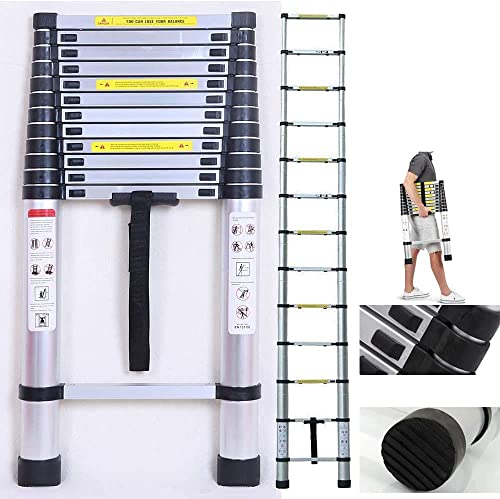 Escalera telescópica retráctil Plegable telescópica de Aluminio de 5 Metros, escaleras...