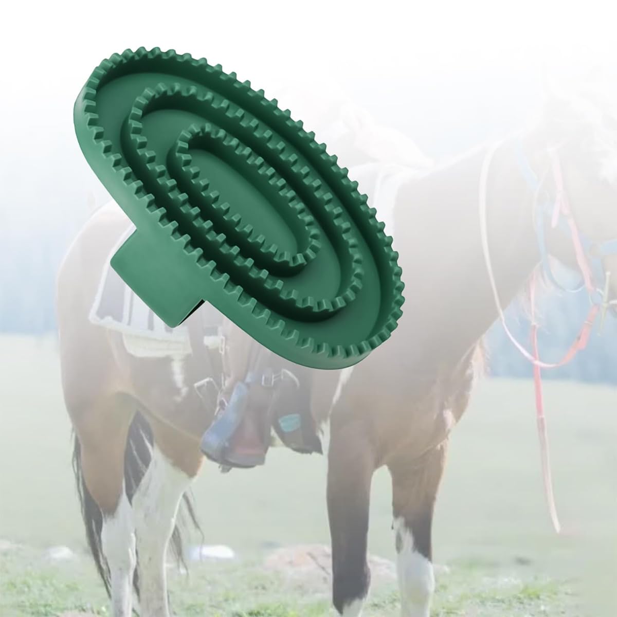 Hsthe Sea Lot de 2 Peignes en Caoutchouc pour Chevaux, pour éliminer Les Poils, pour Le toilettage et Le Massage des Chevaux et des Grands Chiens