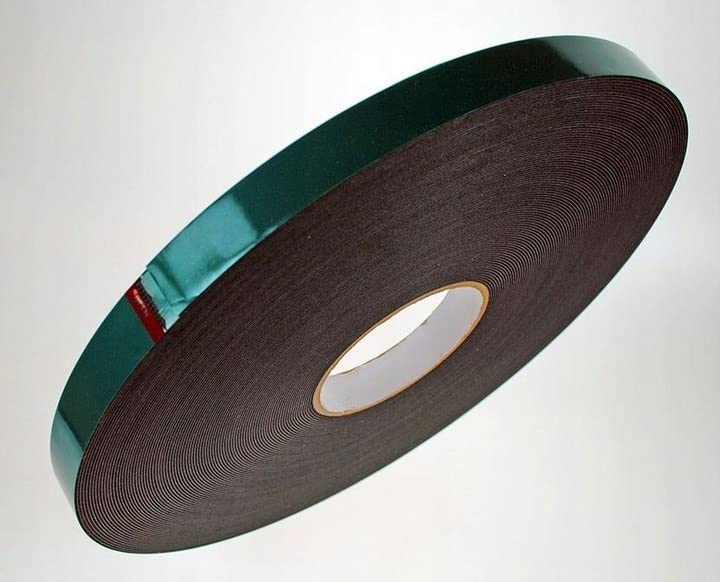 Wooden World - Double side Foam tape PE - Black foam - 1.5 mm Thick 9 mm width and 50 m long - Green spacer - Image 4