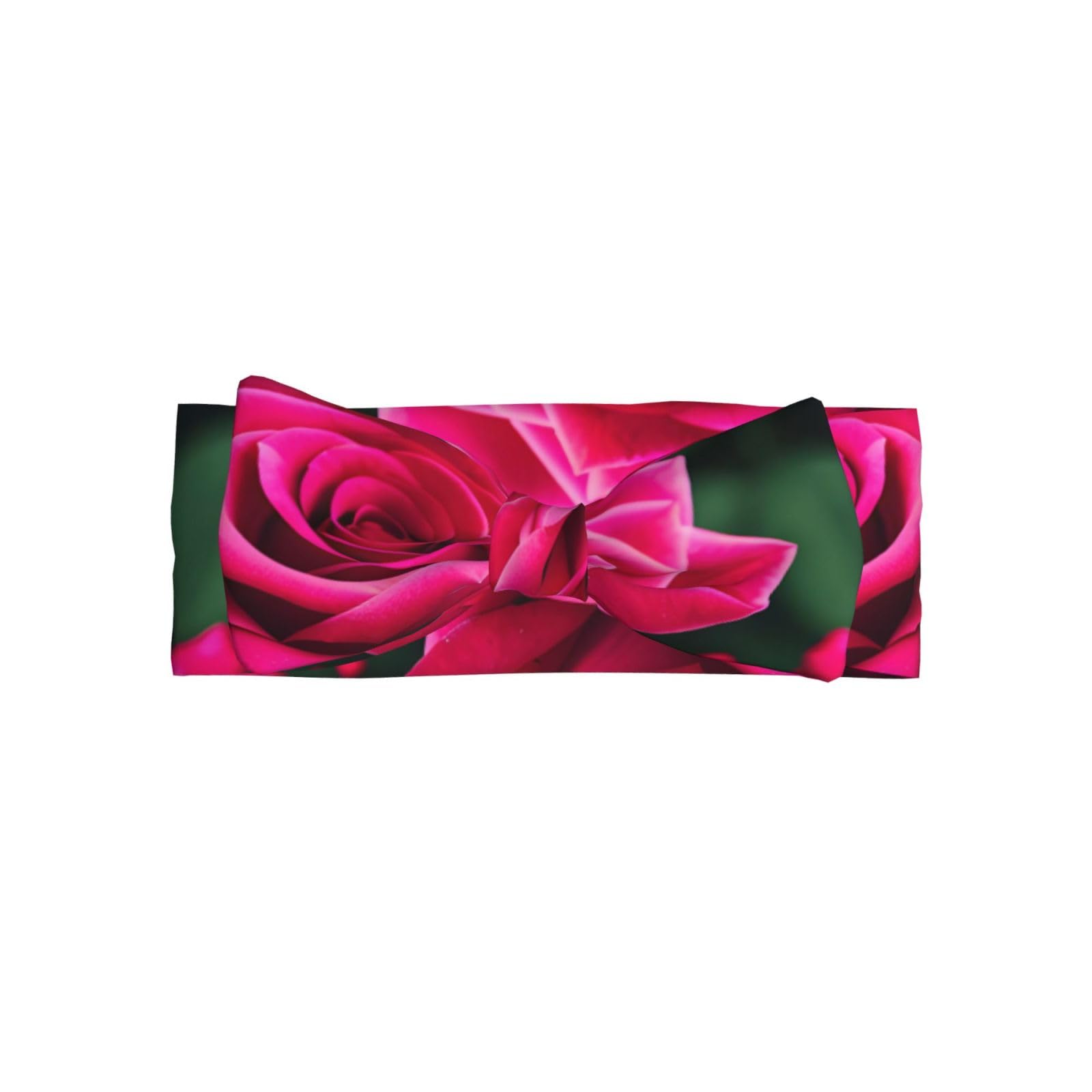 Soft Bows - Rose Flower Print Baby Bow Headband, Cute Hair Accessories for Newborns, Infants, Toddlers
