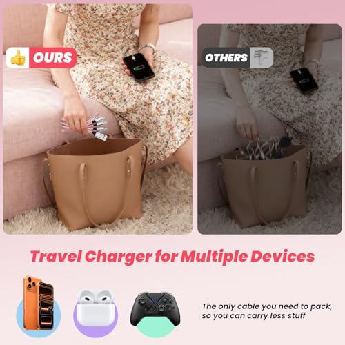 Multi Charging Cable with Dual USB-C/L Port USB Cable Charger Cord 5FT 2PCS - image 5
