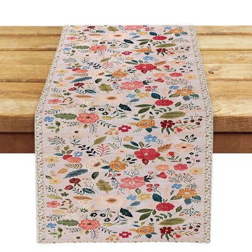 OYIMUA Boho Floral Summer Table Runner 13 x...