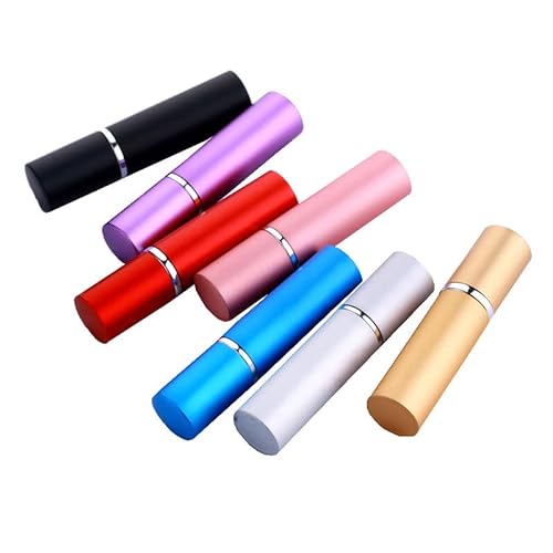 7pcs 5ML Flacon Parfum Vide, Vaporisateur Parfum Vide Rechargeable, Mini Portable Voyage Parfum Atomiseur Bouteille, Spray Verre Pulverisateur, pour Échantillon de Parfums, Vaporisateurs Cosmétiques Cover