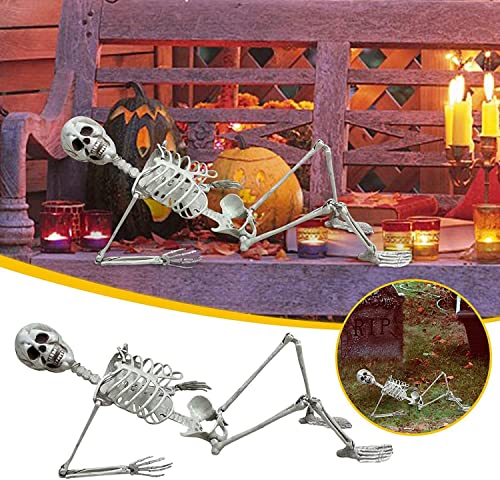 Squelette grandeur nature pour surprendre vos invités avec une décoration d'Halloween articulée