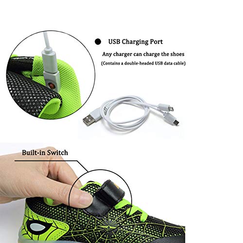Baskets de marche de type Spider avec lumières LED rechargeables par USB - 4