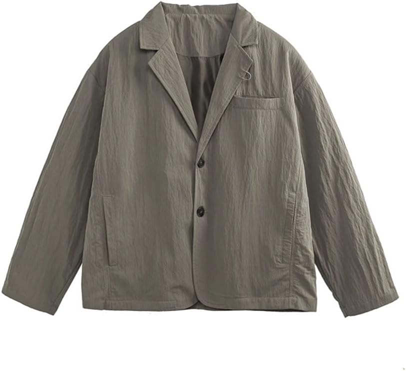 Men's Loose Lapel Single-Breasted Suit Jacket