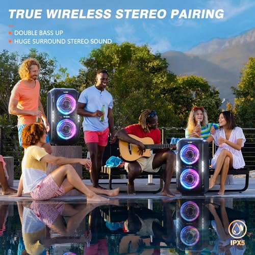 W-King 250W Peak Party Large Bluetooth Speaker Loudest Boom Box/Massive 120Db/12 Custom Bass thumb #6