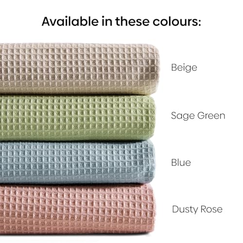 Image of haus & kinder Maple Waffle Bath Towel | Honeycomb Bathing Towels | 100% Cotton Towel for Men, Women | Gym Towels, Spa Towel | Ultra Absorbent Towel | 220 GSM | Quick Dry Solid Dusty Rose, 75x150 Cm