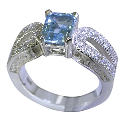 Bague Topaze Bleue Naturelle argent 925 : le bijou unisexe qui résiste au ternissement