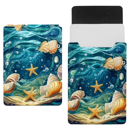 Funda para portátil de 35 x 25.9 cm protectora neopreno ordenador pintura océano azul