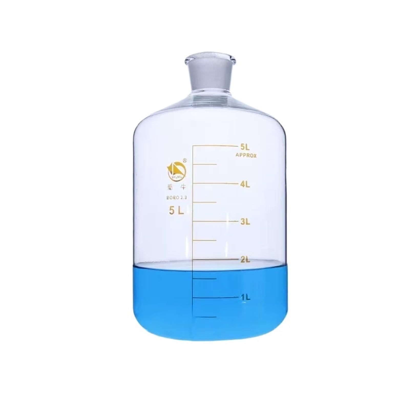 Botella de reactivo de Botella de suero de Vidrio de borosilicato Alto de Paredes Gruesas 2500 3000 5000 10000 60000 ml(5000ml)
