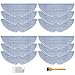 Produktbild UPhitnis 12pcs S7/S8 Wischtücher Zubehörset für Roborock S7 S7+ S8 S8+ S7 Plus S7 MaxV Plus Ultra Q7 T7 T7S T7 Plus T7S Plus Staubsauger Waschbar Mop Ersatzteile mit 2 Reinigungswerkzeuge