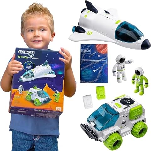 CHUKOO Space Toys for Kids 3-8 with Solar System Mat Cover