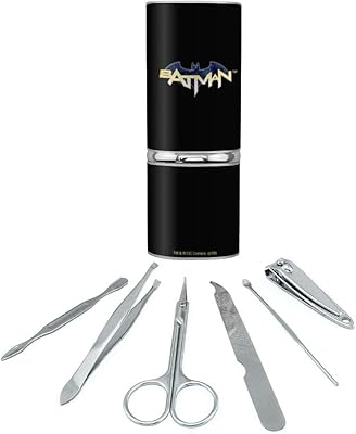 Batman Logo Stainless Steel Manicure Pedicure Grooming Beauty Care Travel Kit