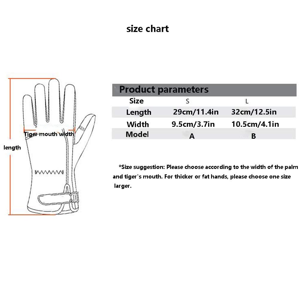Axdwfd Sicherheitswerk Anti-Rutsch-Garten-Handschuhe verdickte Stab-beständig und stichfest Rose Rose Bush Garten-Beschneidung Handschuhe (Color : Blue+Gray, 款式 Style : B)