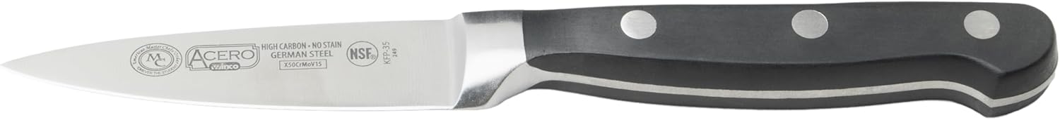 Winco 3.5" Paring Knife, Triple Riveted, Full Tang Forged Blade