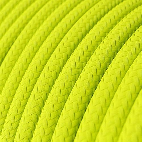 CA Creative Cables Neon Yellow Covered Round Electric Cable - RF10-150ft, 3 x 18 AWG