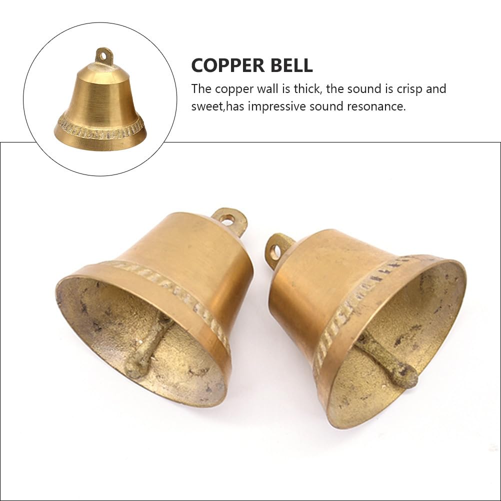 Artibetter Vintage Bells Craft Oro Jingle Bells Campana di Ottone Campane Feng Shui Ornamenti Fai da Te Carillon di Campane per Fai da Te Carillon di Fare