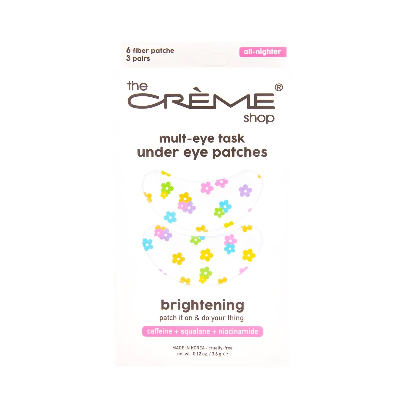 The Crème Shop Mult-Eye Task Under Eye Patches | Under Eye Patches for Dark Circles | Korean Skin Care | Vitamin C, Hyaluronic Acid, Strawberry -