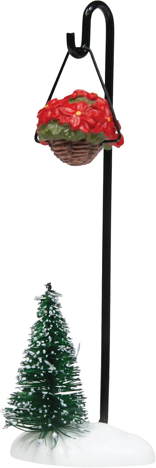 Department 56 Village Collection Accessories Outdoors for The Holidays Poinsettia Figurine, 3.6 Inch, Multicolor