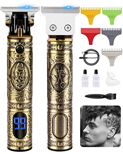 Tondeuse Cheveux Hommes, WANFEI Tondeuse Barbe Homme Professionnelle, Sans Fil Electriques Tondeuse à Cheveux écran LCD USB Rechargeable Tondeuse Homme pour Barber Shop et la Famille
