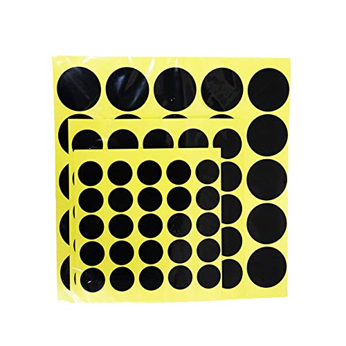 Amazon.co.jp: めくらシール 穴ふさぎシール 黒色 3種類 各2シート入り
